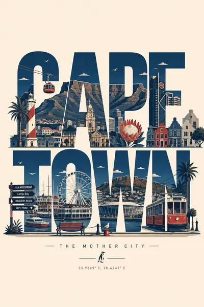 City name typographic travel poster template