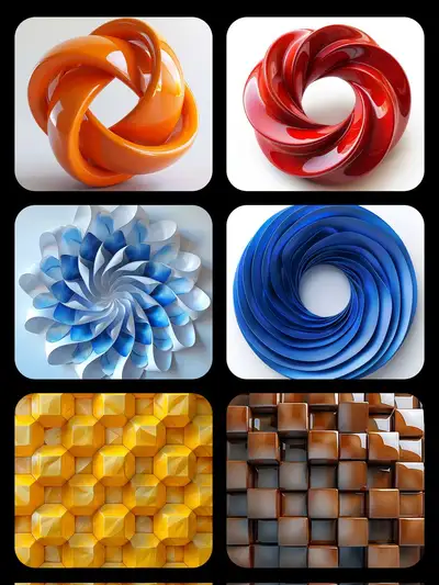 3D Illusion Solid Color Prompt