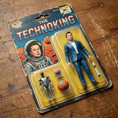 Transformez des personnes en figurines d'action vintage sous blister