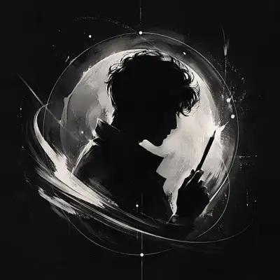 Minimalist artist silhouette profile picture