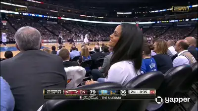 ESPN Courtside Crowd Reaction Shot