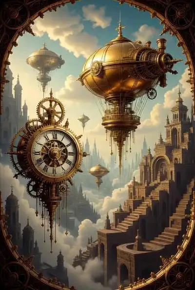 Steampunk and Surrealism Prompt