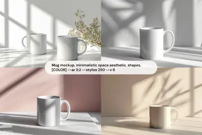 Minimalistic Space Mug Mockup