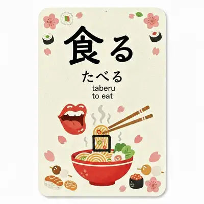 Visual Japanese Kanji Flash Card