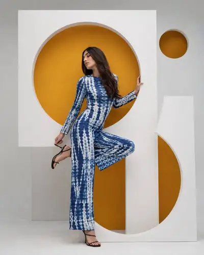 Bauhaus geometric cutout fashion editorial series