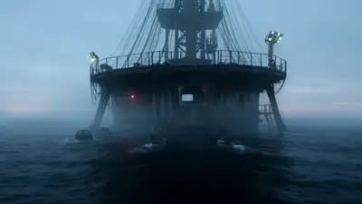 Abandoned Deep-Sea Drilling Platform Cinematic Prompt