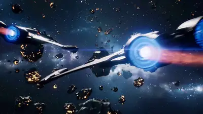 Zero-G Asteroid Field Chase