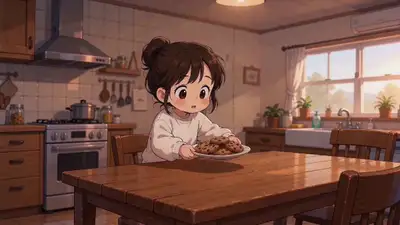 Cozy Korean 2D Animation: Cookie Self-Control Story