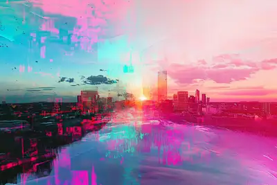 Holographic Glitchscape Horizon Prompt