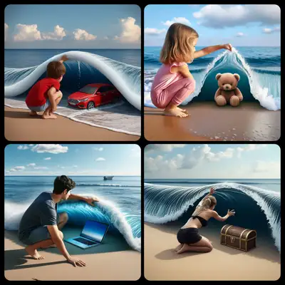 Under the Waves - Surreal Beach Illusion
