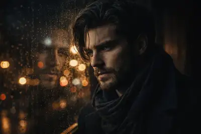 Cinematic Rainy Window Portrait