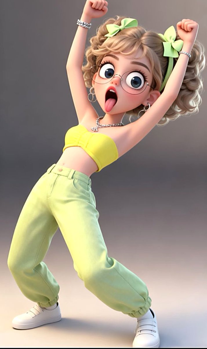 3D Stylized Cartoon Girl Character Design Prompt