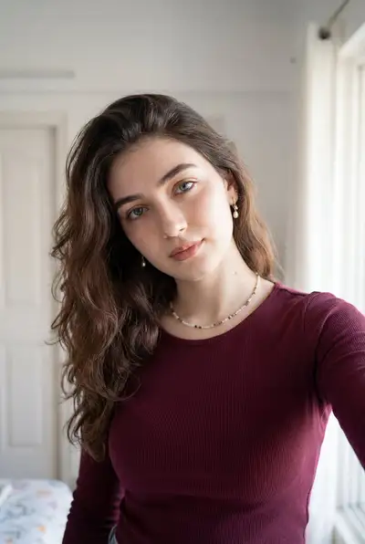 Ultra-Realistic Indoor Selfie Portrait