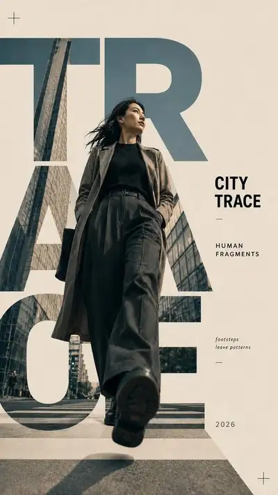 Editorial Typography Poster with Human-Centered Lifestyle