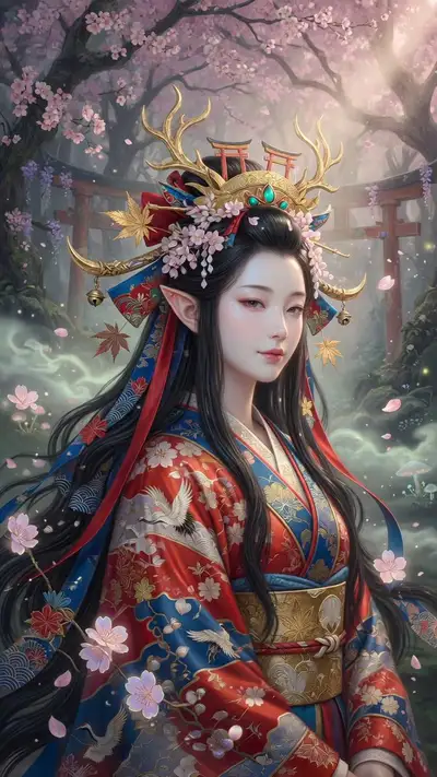 Japanese Elf Portrait Prompt