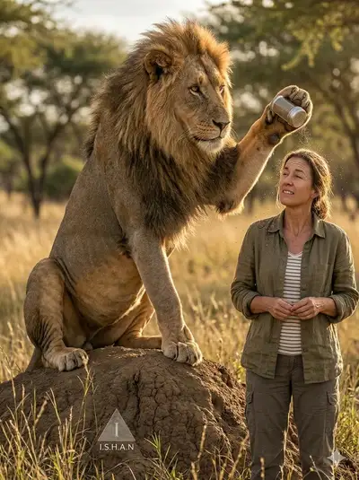 Lion Sprinkling Seasoning on Woman - Surreal Humor