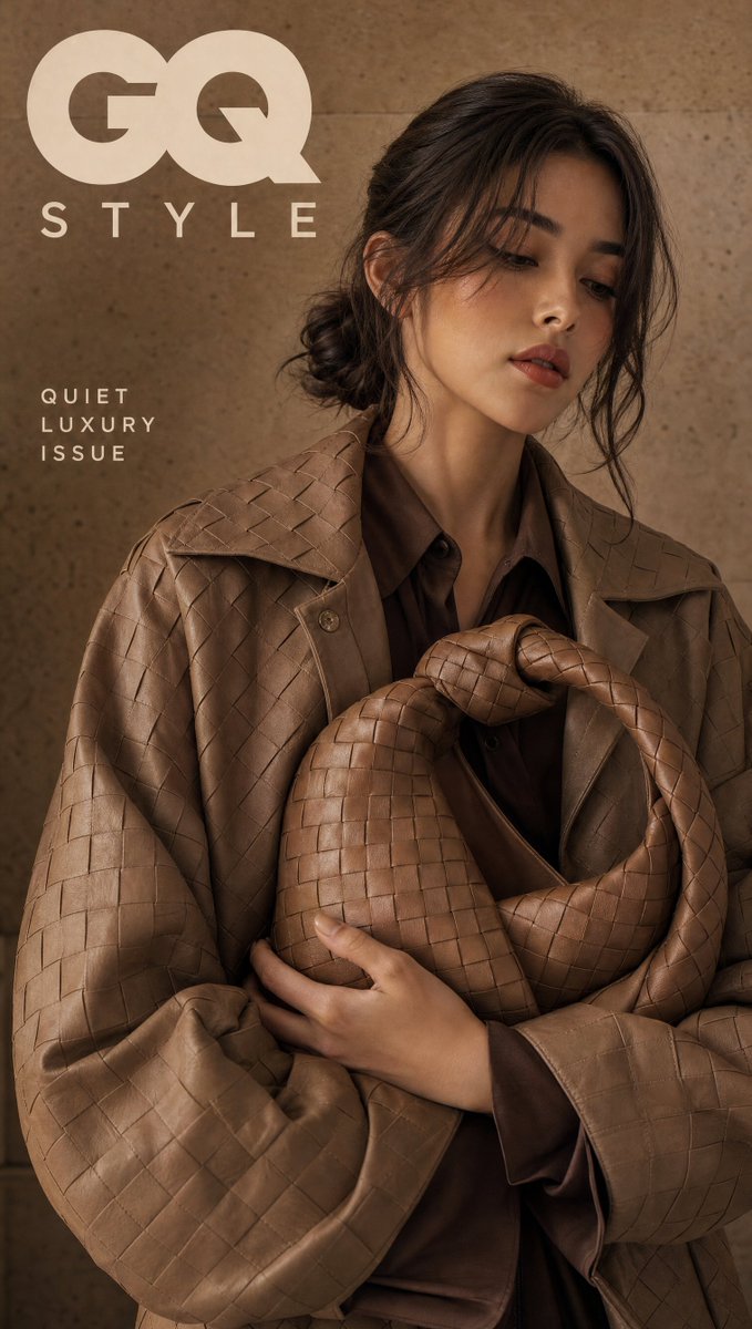 Quiet luxury magazine cover with a designer leather bag, GPT Image 2