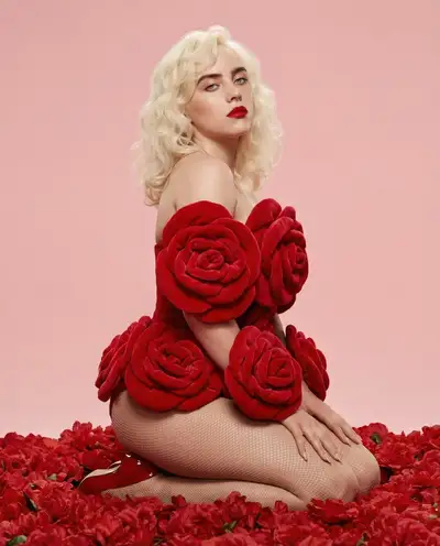 Rose-Inspired Red Fashion Editorial Portrait