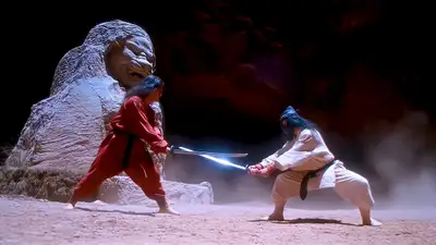 Fight Scene: Red Warrior vs Man in White