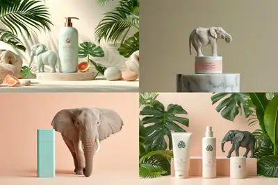 Cosmetic Package Mockup on Elephant