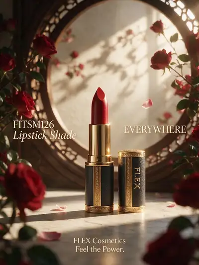 Campaña editorial de lápiz labial de lujo FLEX Cosmetics