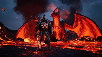 Veo3 Fast JSON Prompt: Knight vs Dragon in Volcanic Crater