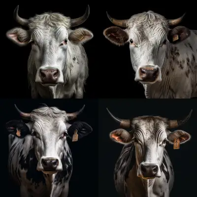 Vieux portrait de vache