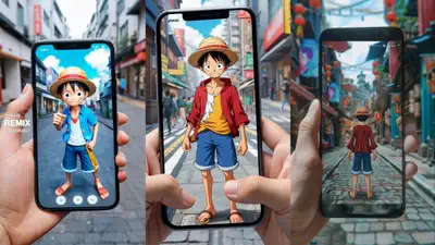 Augmented Reality 3D Anime Character Prompt