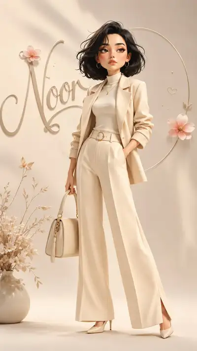 3D luxury fashion-doll editorial from a reference photo