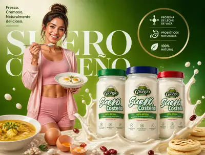 Suero-Costeño-Milchprodukt-Luxuswerbeposter