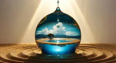 Surreal Luxury Water Droplet Landscape
