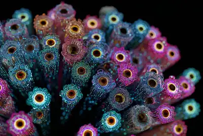 Modèle d'objet en verre millefiori pour Midjourney