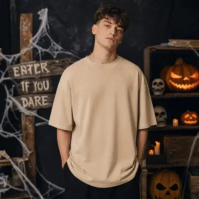 Halloween Oversized T-Shirt Apparel Mockup