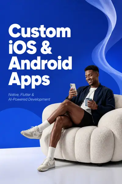 App development studio advertising poster prompt