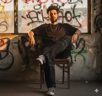 Retrato Grunge Urbano de un Hombre Joven