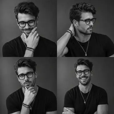 Rugged Male Model Fashion Editorial Contact Sheet