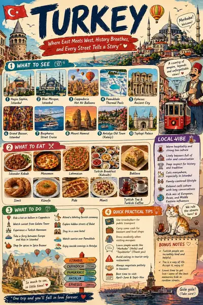 Country travel guide infographic poster template