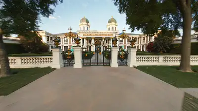 FPV Drone Flythrough of Neoclassical Mansion