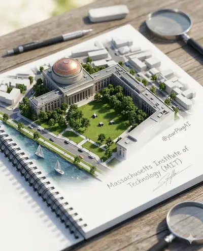 Miniature MIT Diorama from Sketchbook