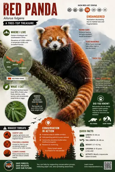 Research-driven endangered animal infographic