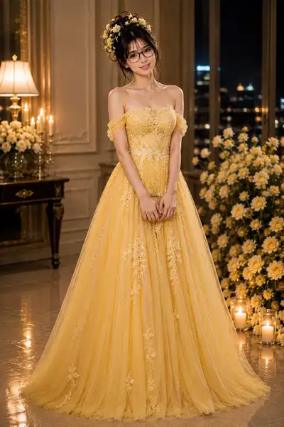 Ultra-Realistic Fashion Portrait in Luxury Ballroom