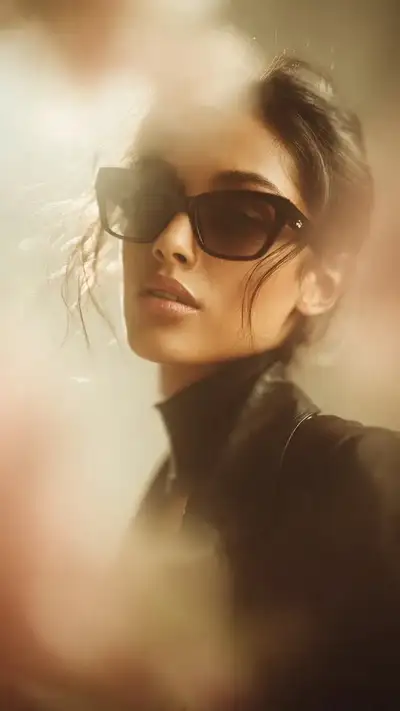 Golden Hour Fashion Portrait With Cat-Eye Sunglasses