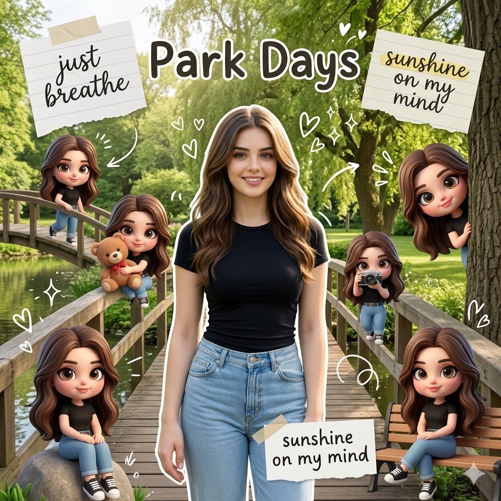 Park Days chibi avatar digital collage