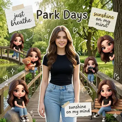 Park-Tage Chibi-Avatar-Digitalcollage