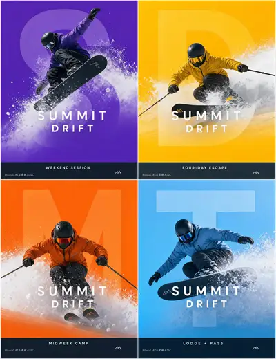 Ultra-Premium 2x2 Winter Sports Campaign Poster Board