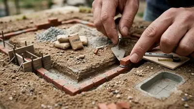 Miniature Farmhouse Construction Timelapse Video Prompt