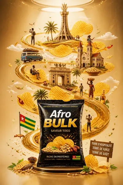 Travel-inspired chips packaging poster template