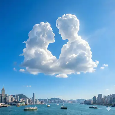 Nano banana Pro - Cloud Shape Sky Scene