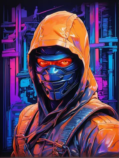 Neon Holographic Synthwave Art Prompt