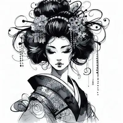 Ink and Wash Illustration Prompt